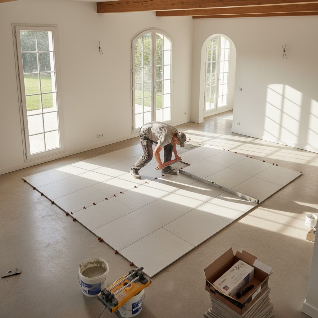Projet de pose de carrelages, de dallages - Photo 1